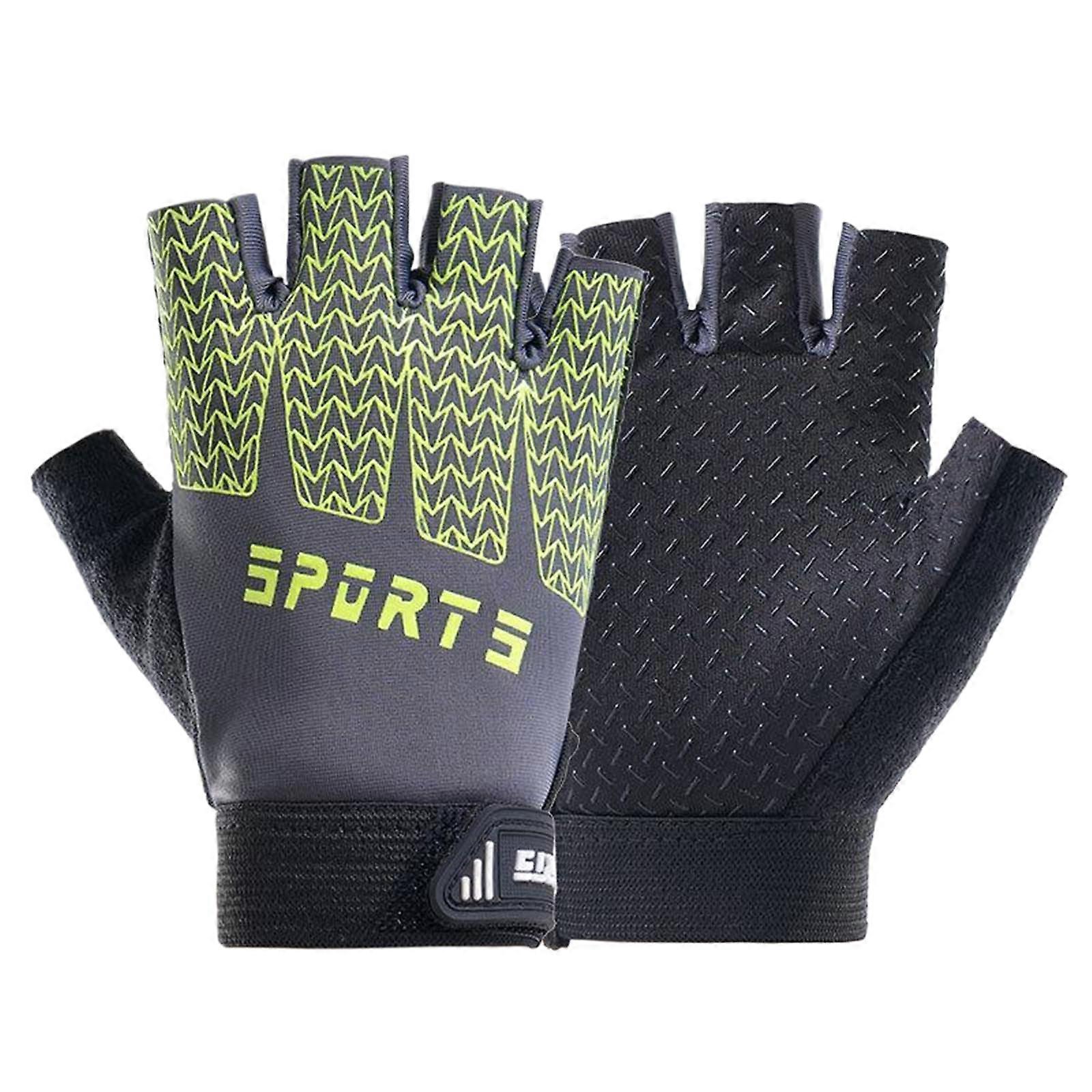 Fingerless Bicycle Gloves for Kids, Green Sports Gloves for Girls Aged 4-10, Ideal for Rock Climbing and Fishing Activities