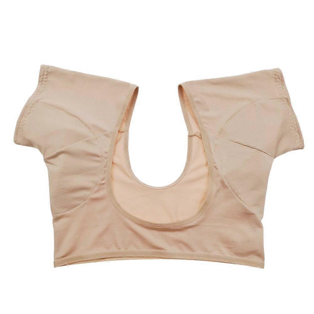 1pc Breathable Underarm Sweat Vest Pads Short Elastic Comfortable for Runnig Sprots (Skin Color Size M