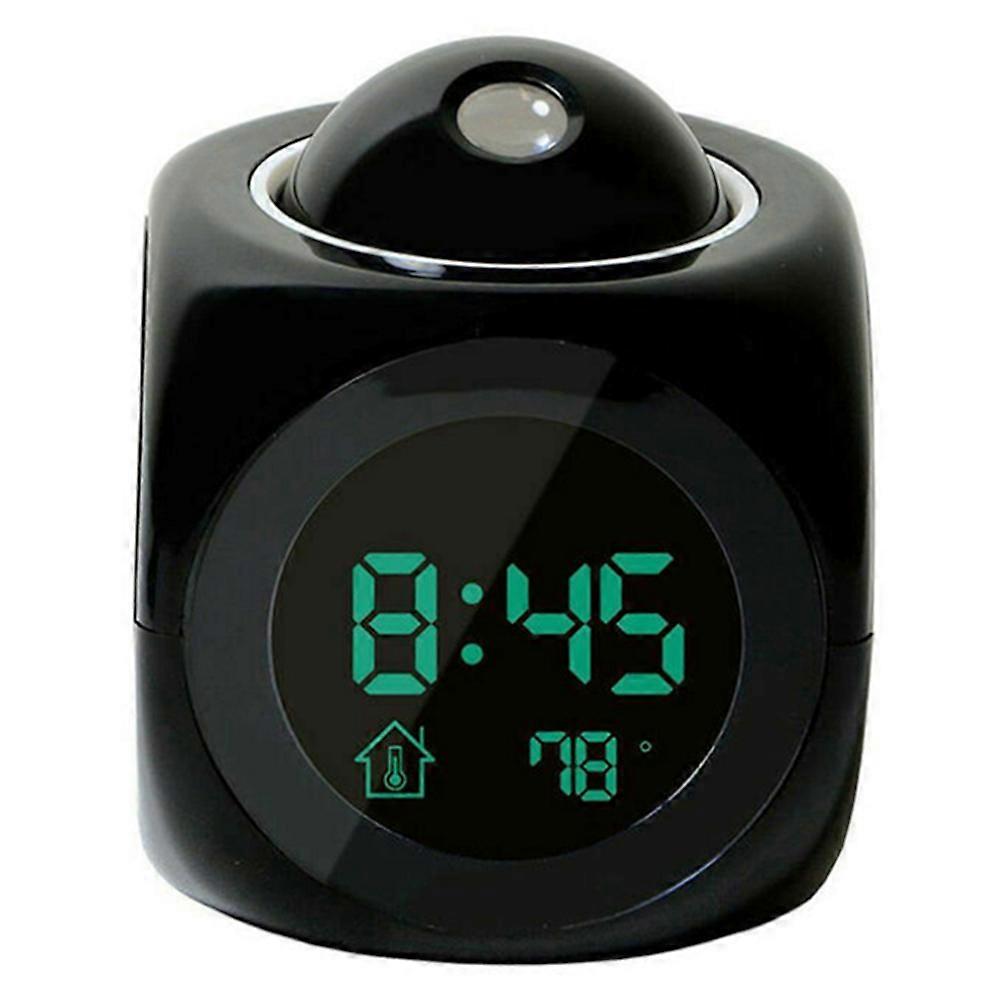 Alarm Clock LED Wall Ceiling Projection LCD Digital Voices Talking Temperature Meter Smart Clock