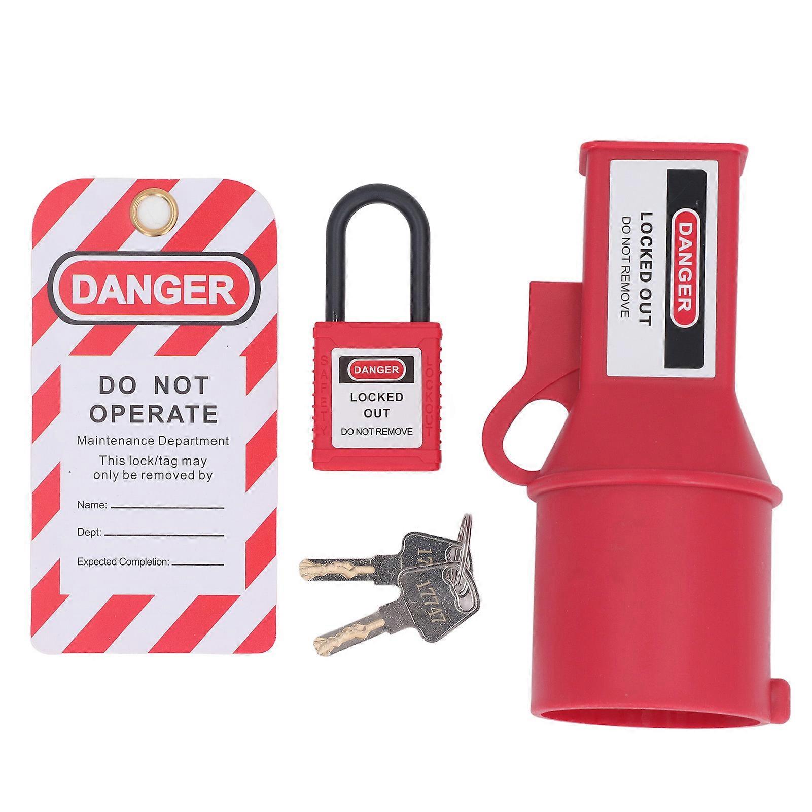 3PCS Set Electrical Lockout 62mm Inner Diameter Industrial Waterproof Energy Isolation Plug Cord Lock