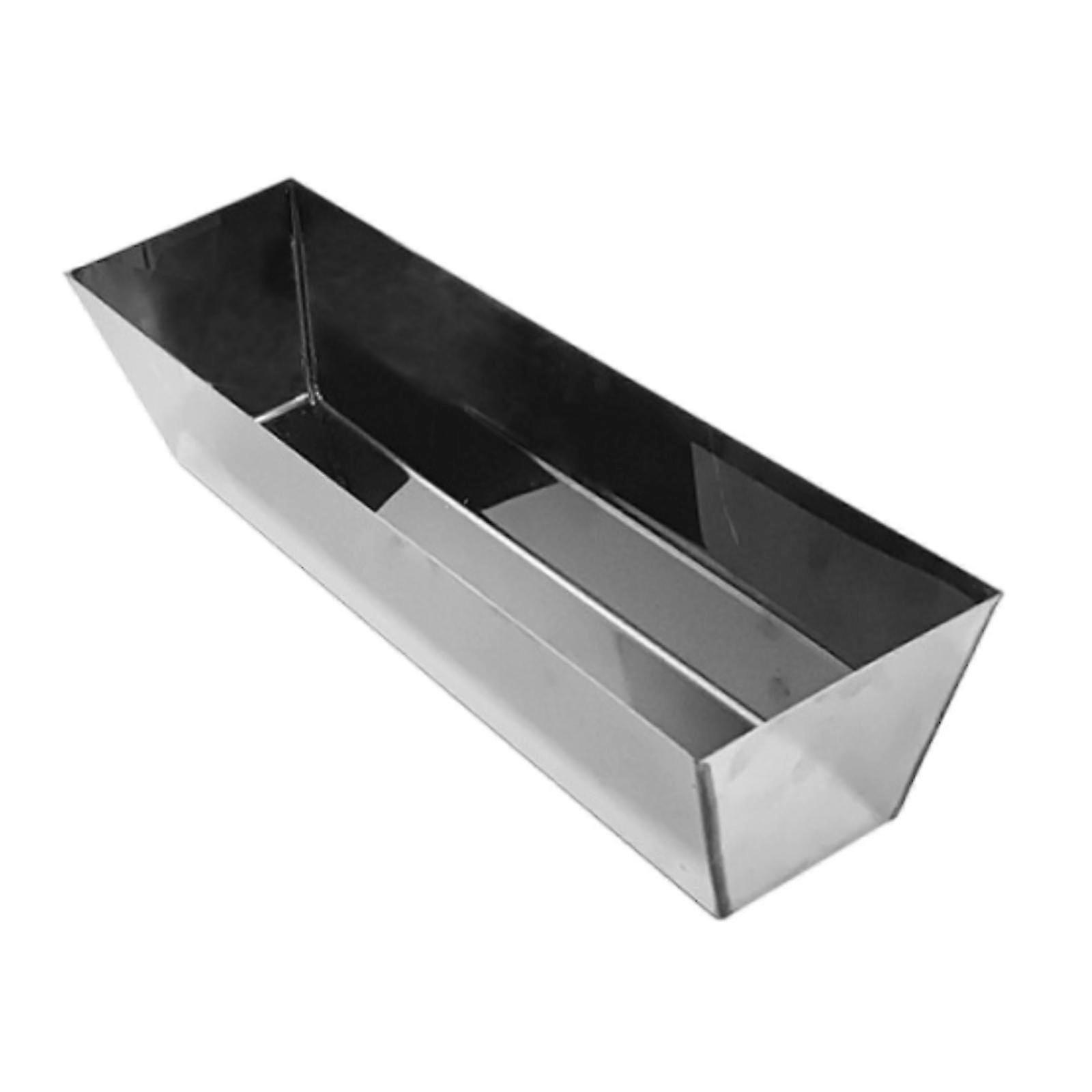 Stainless Steel Mud Pan for Drywall Taping - Rustproof Hand Tool, Easy to Clean DIY Cement Plastering Board with Practical Design