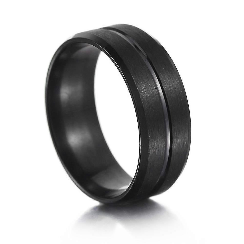 Silicone wedding ring for men - Bevel brushed top edge