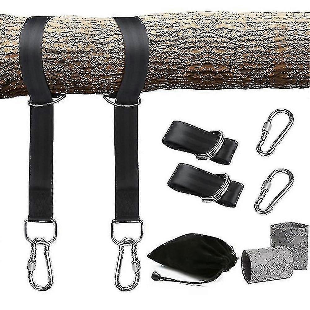 Tree Swing Straps Hanging Kit With Two Zinc Alloy Carabiners