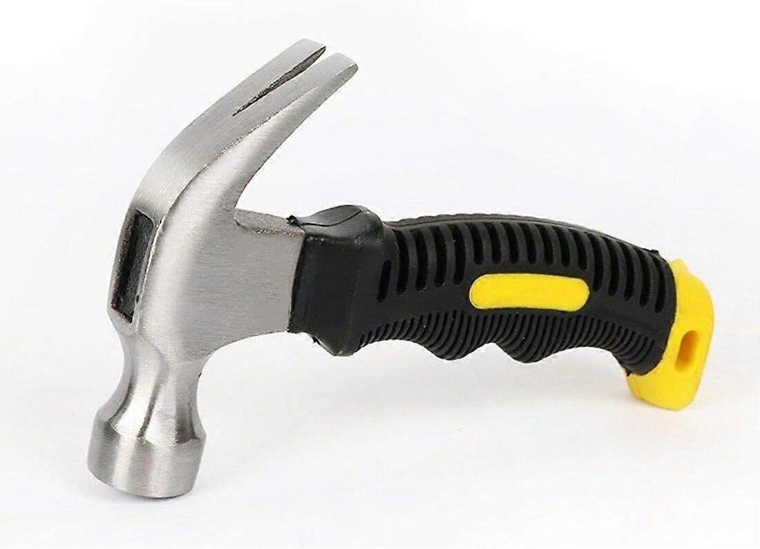 1x Short Slotted Hammer, Fiberglass Handle, Hand Tool, for Woodworking, DIY, Craft, Industry