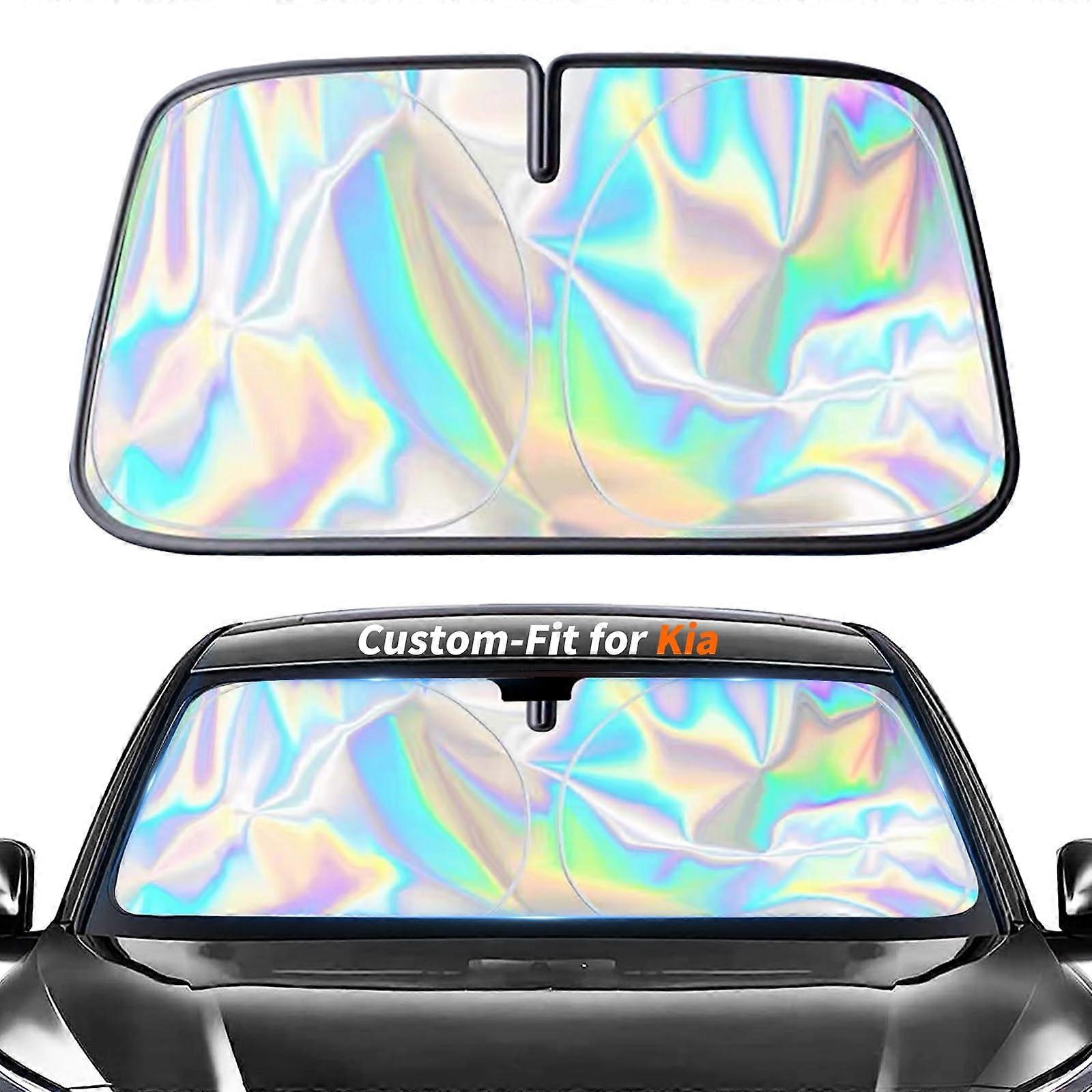 Custom-Fit Kia Windshield Sun Shade for Niro, UV Block Car Front Window Cover, Foldable Sunshade Visor Protection