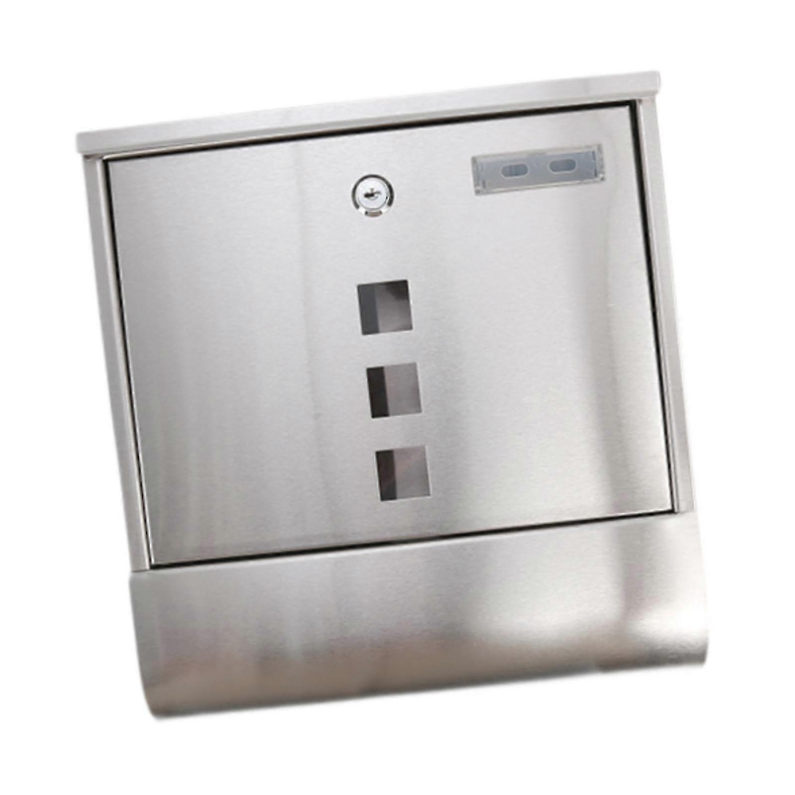 Rainproof Wall Mounted Outdoor Mailbox for Newspaper & Letter Box, External House Use