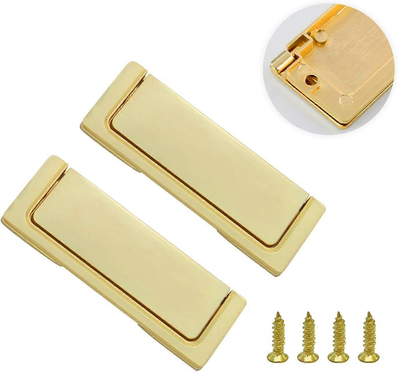 2pcs Invisible Drawer Handle Zinc Alloy Textured Drawer Handle Cupboard Pulls Drawer Handles Suitable for Bedside Tables, Drawers, Cabinets