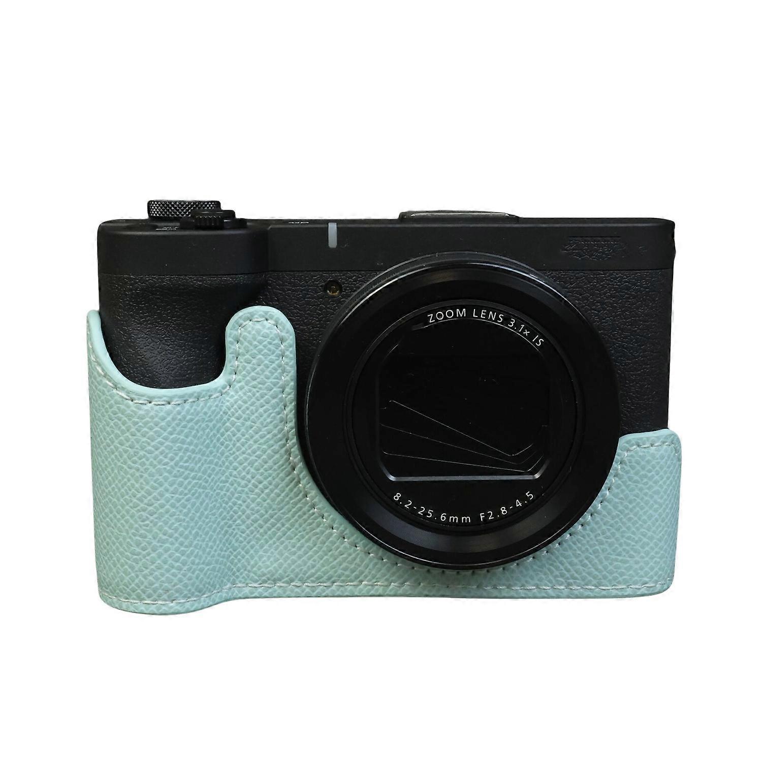 For Canon PowerShot V1 Camera Case PU Leather Protective Cover - Baby Blue