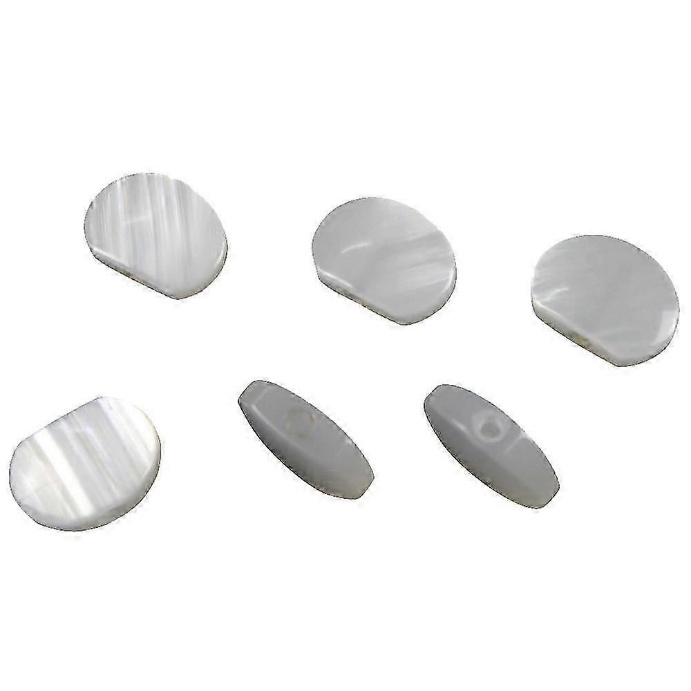 6 White Pearloid Acrylic Buttons Guitar Tuner Machine Heads Tuning Keys Pegs