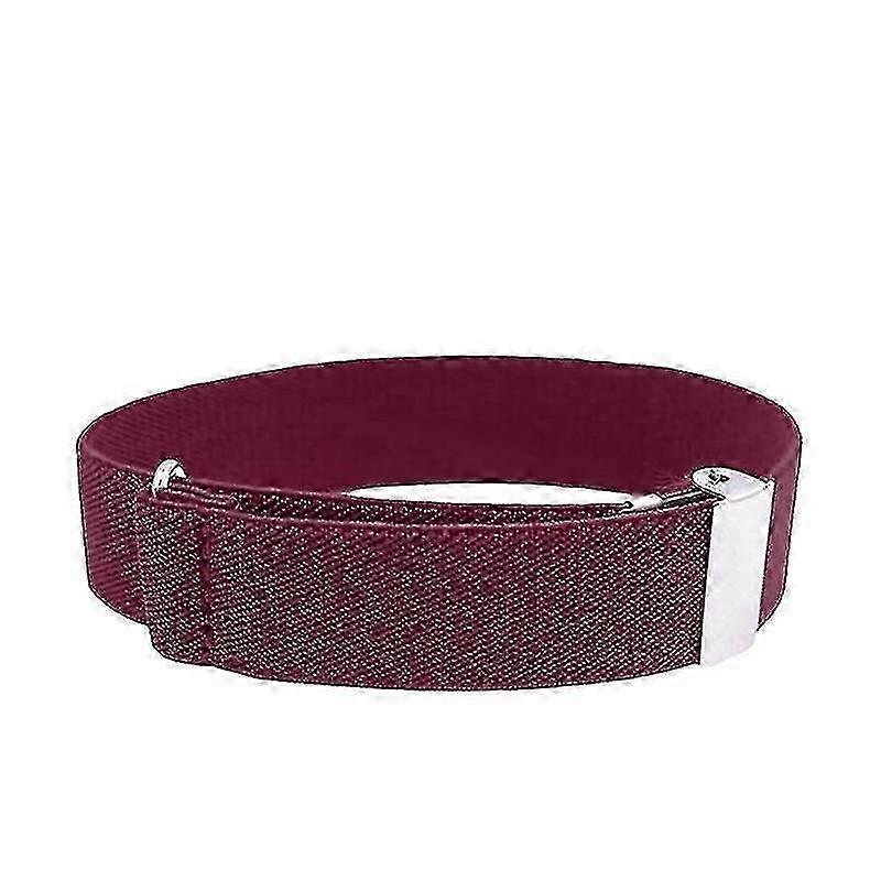 Men's Cuff Anti-slip Arm Loop Bartender Elastic Sleeve Loop Cuff 1 Pair (wine Red)