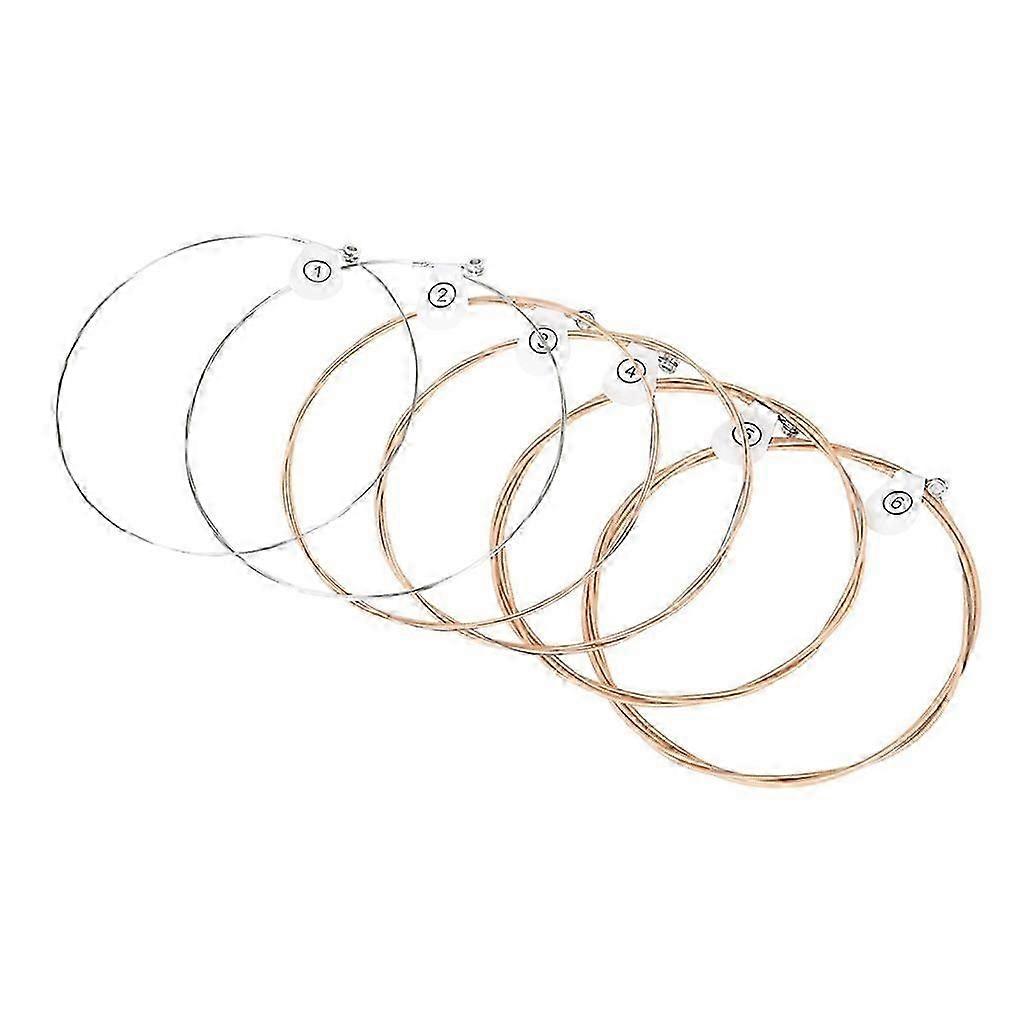 6Pcs Folk Guitar Steel String Acoustics Guitar Strings Powerful and Enduring