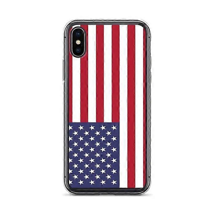 iPhone Case - Multicolor - United States Flag - Flexible - Compatible with iPhone XS - Vertical