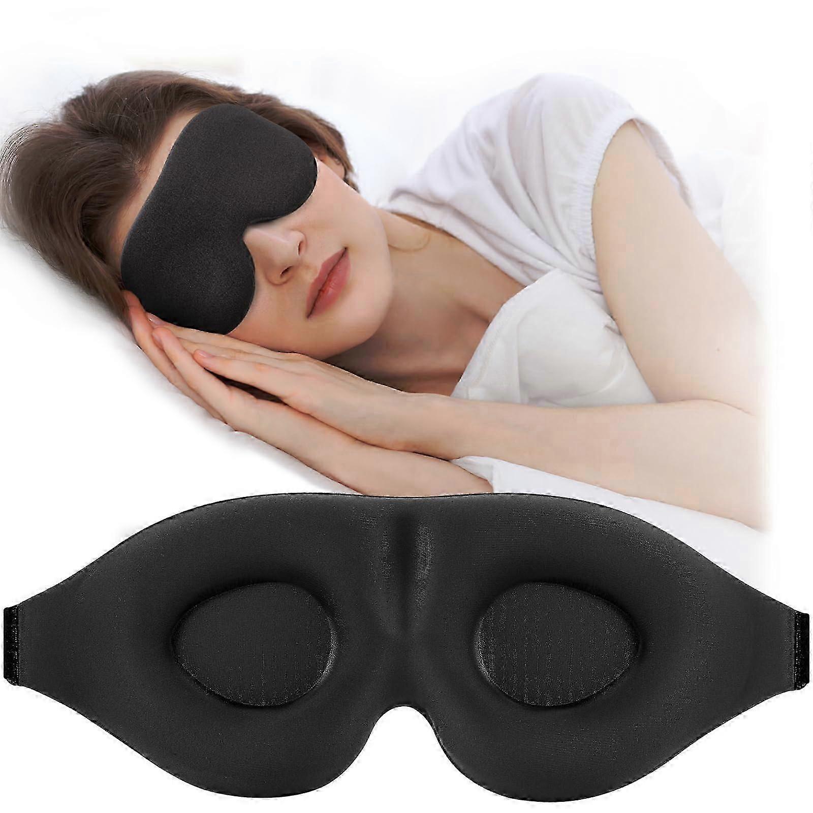 Sleep Mask for Side Sleeper, Light Blocking for Women Men, 3D Contoured Cup Blindfold