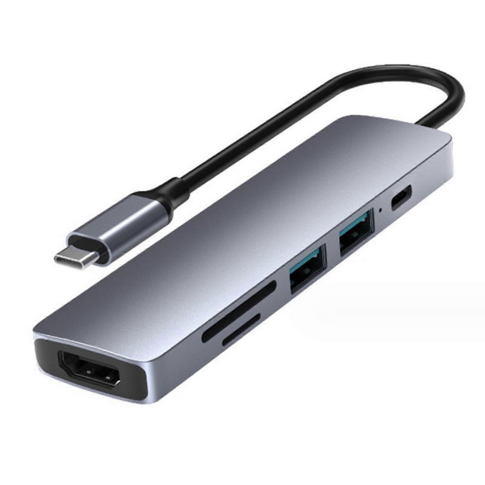 Koncentratory USB C Adapter wieloportowy Stacje dokujące 8 w 1 typu C do laptopów Tablety Urządzenia HDMI 4K30Hz PD55W USB3.0 / 5Gbps