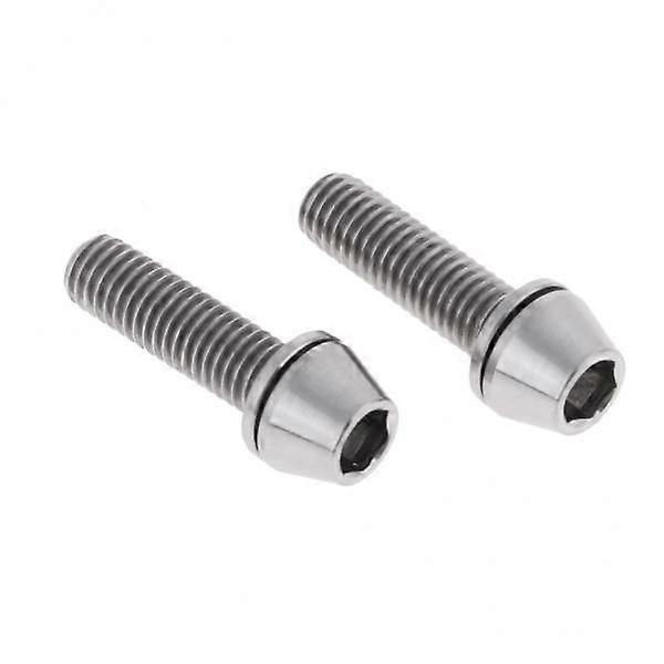 3-7pack 2 Pieces Titanium Alloy Bike Tapered Head Bolt Screws Washer M5x18,