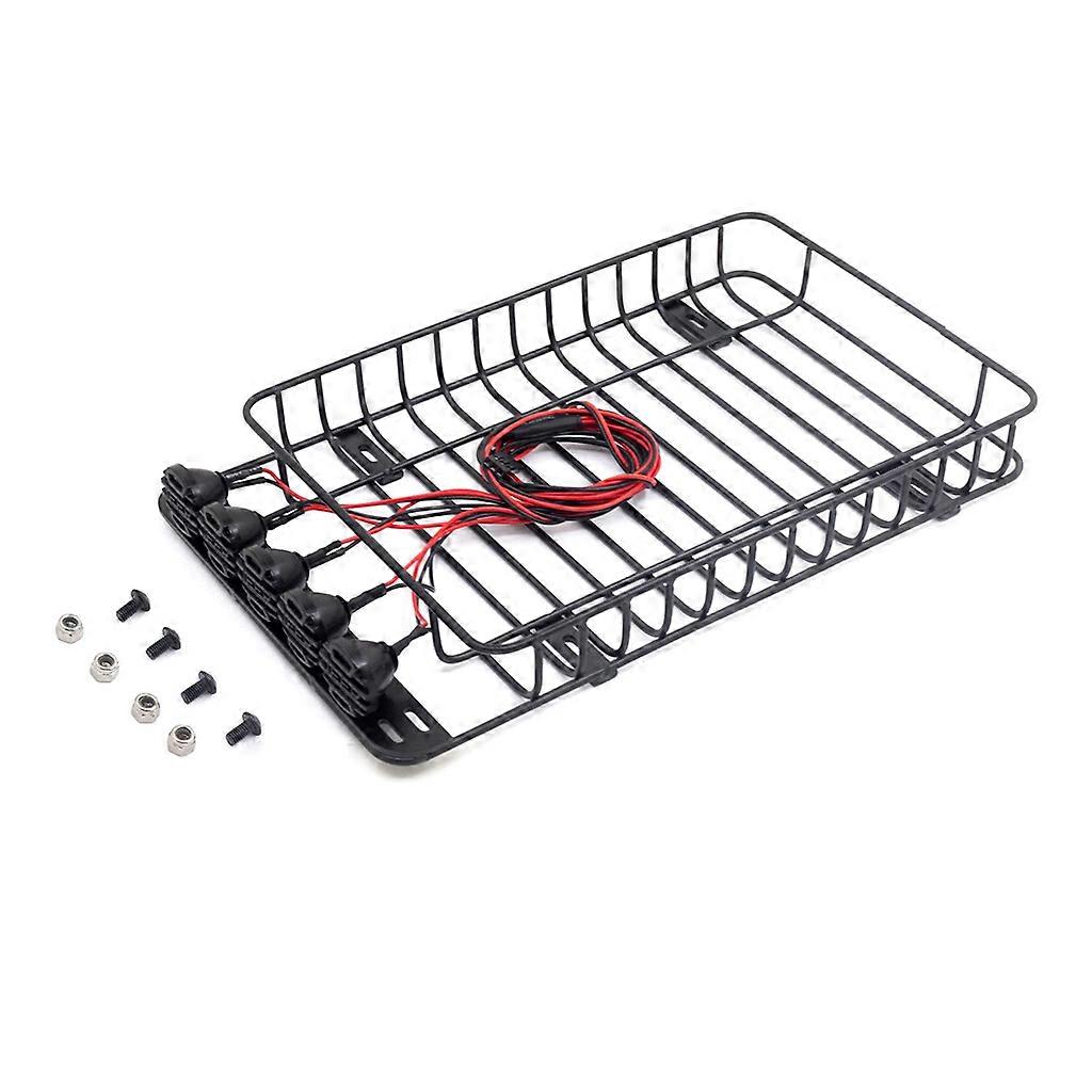 Μεταλλική σχάρα οροφής με ελαφριά διακοσμητικά μέρη για 1/10 SCX10 TRX4 D90 TF2 CC01 RC εξαρτήματα αναβάθμισης αυτοκινήτων ερπυστριοφόρων