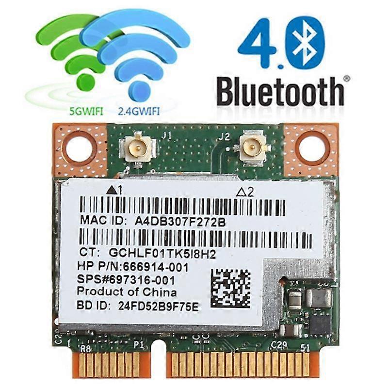 Dual Band 300Mbps BCM943228HMB For Bluetooth4.0 802.11a/b/g/n Wifi Wireless Card Half Mini PCI-E Notebook