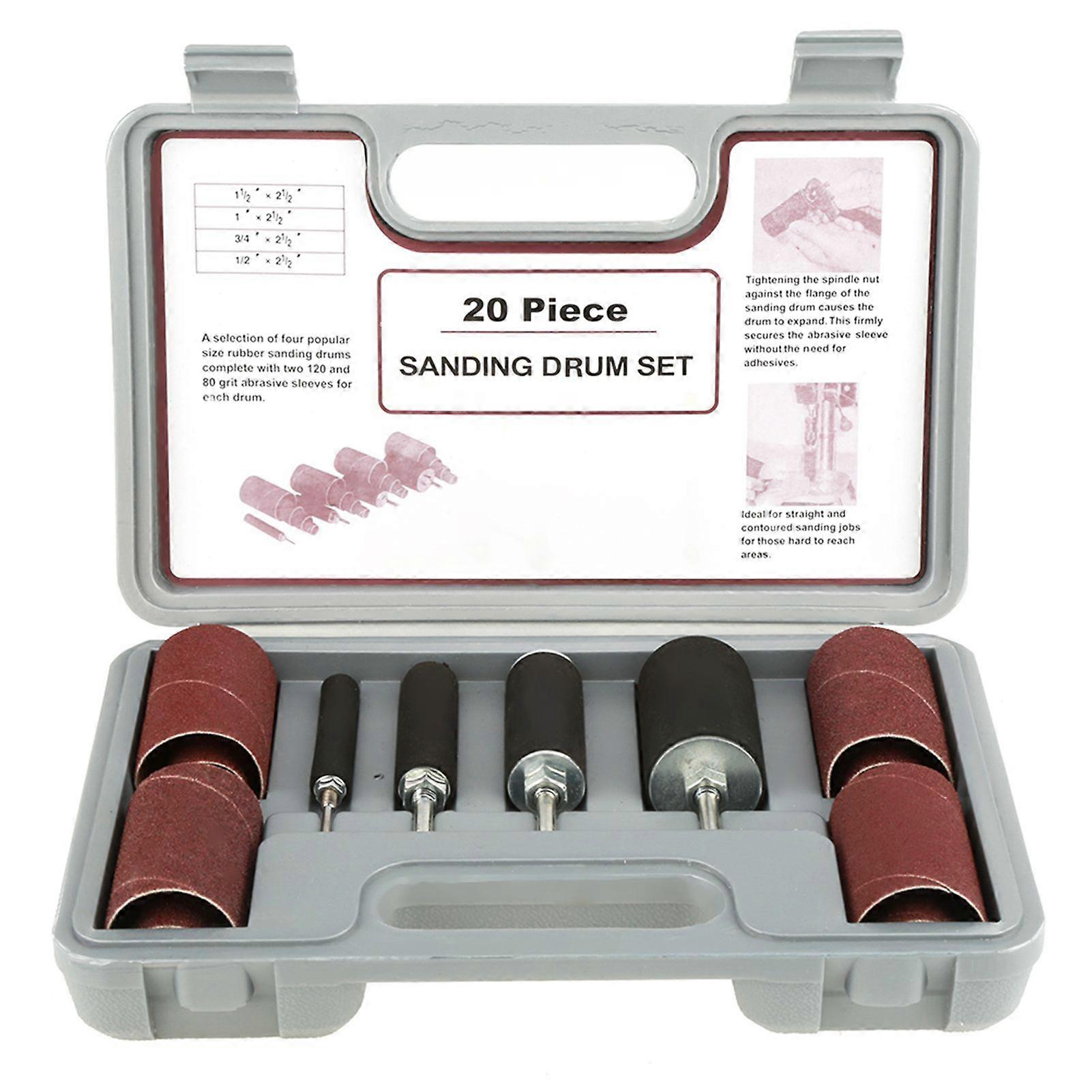 High quality  20-piece sanding drum set woodworking sanding tools
