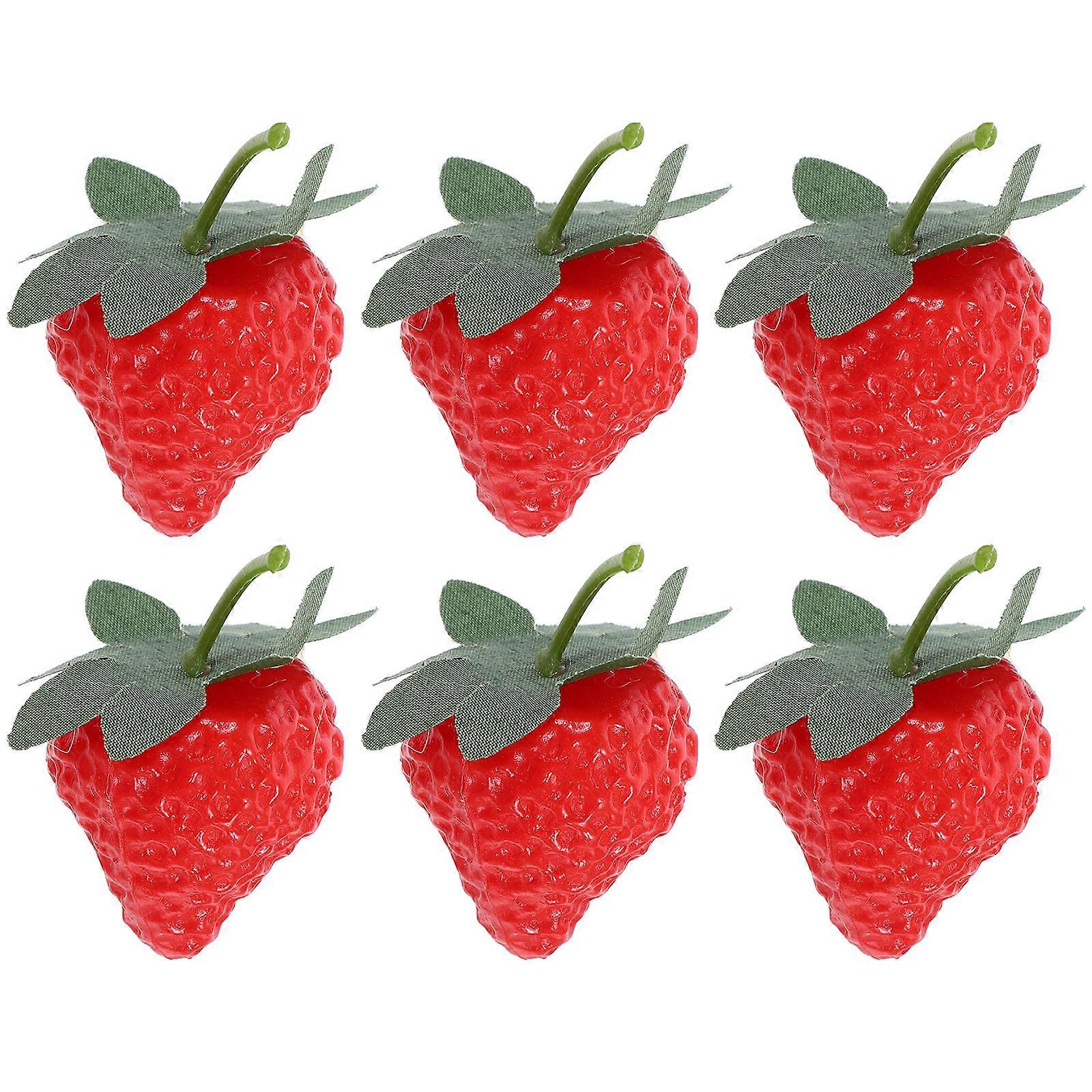 Here's a polished product description you can use for the **6pcs Small Strawberry Claw Clips**:
**6PCS Small Strawberry Claw Clips for Women –