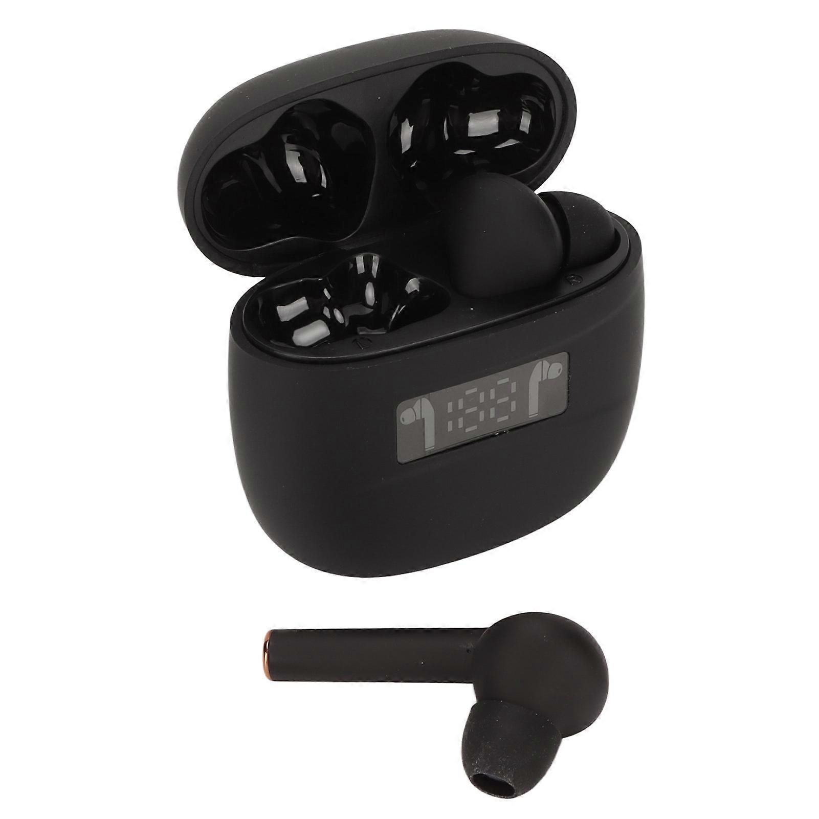 Language Translator Earbuds Support 144 Languages Online Translation Wireless Translator Device with Digital Display Black 