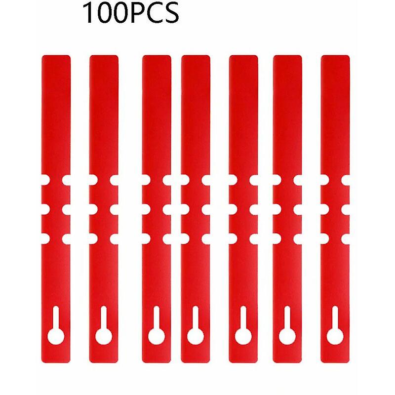 Seedling tag, gardening tag, ring set tag, flower tag (100 sheets of ring set tag: yellow)