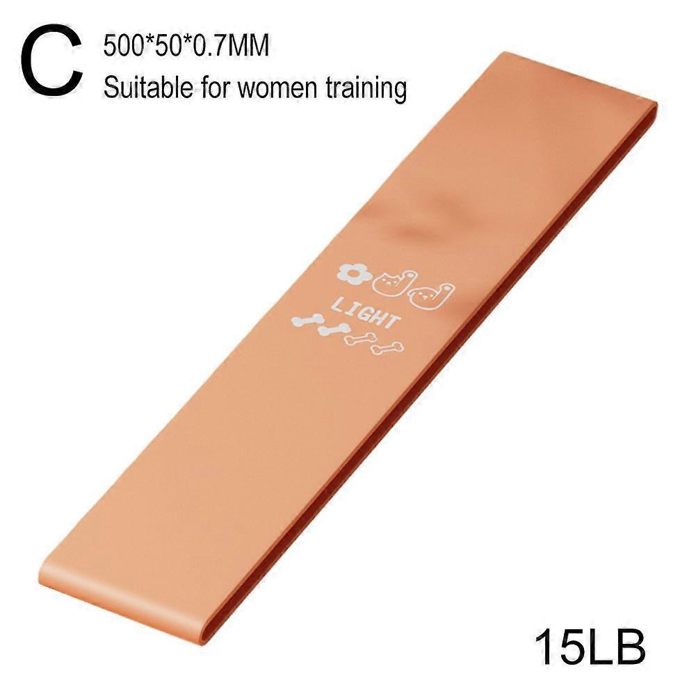 Orange 15 lbs (C)$ Hip-lifting elastic band fitness men and women elastic band yoga resistance band strength training pull hip training artifact