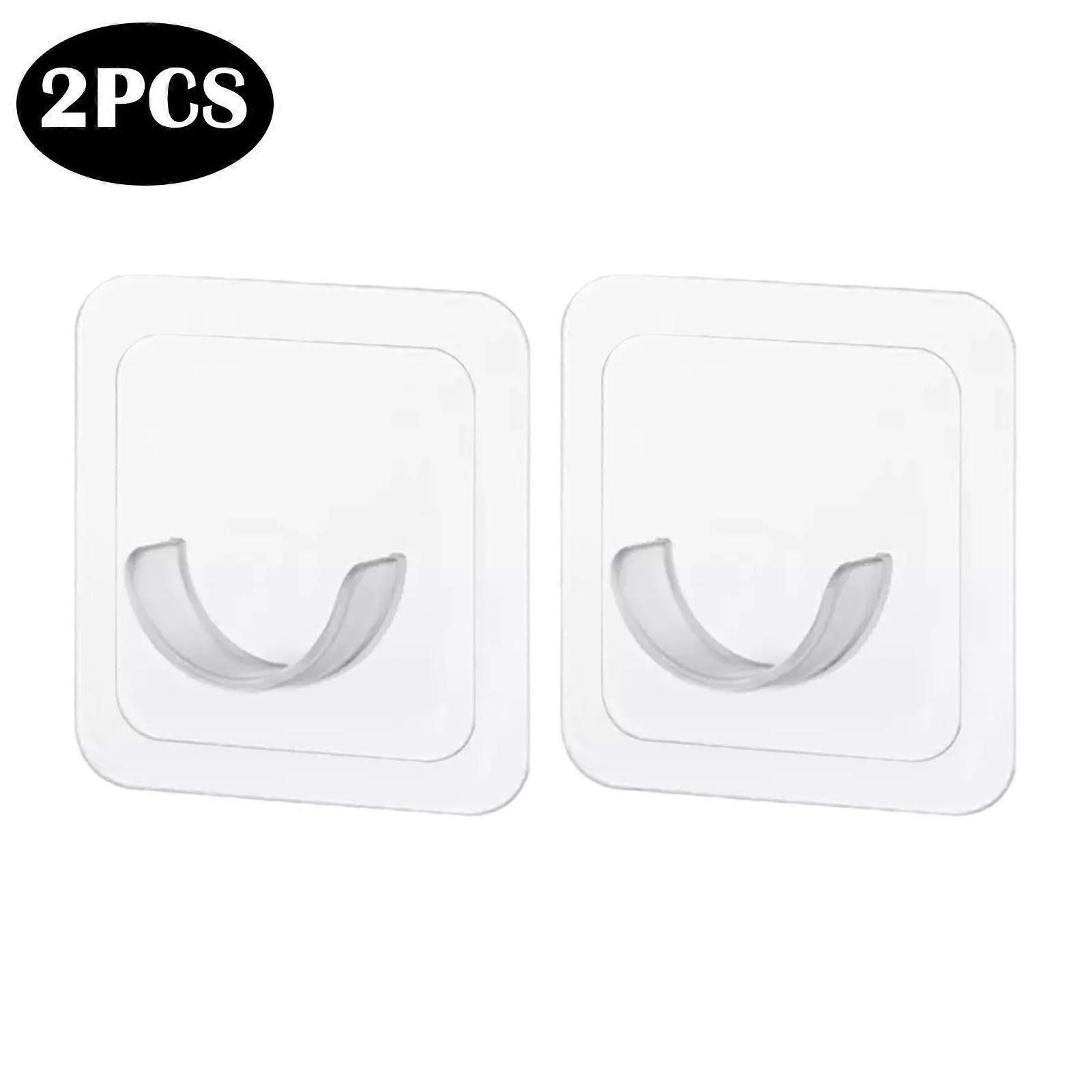 2pcs(A)$ Sticky rod clip No punching curtain rod fixer Crossbar door curtain rod hanging clip hook bracket Telescopic rod support
