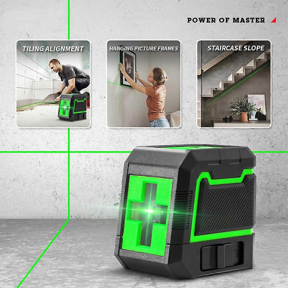 Self-Leveling Laser Level, 2 Lines Laser Level Green Cross Laser Beam Line, Alignment Laser Tool for Picture Hanging and DIY Application