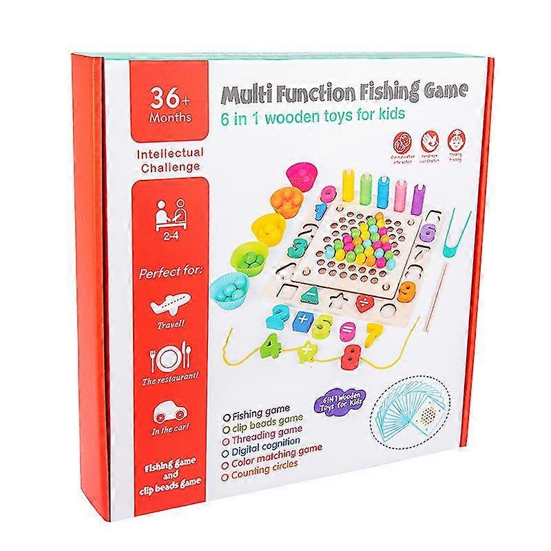 Children's Hand Eye Coordination Training Multi-functional Fishing Toy Intelligence Color Recognition 2025