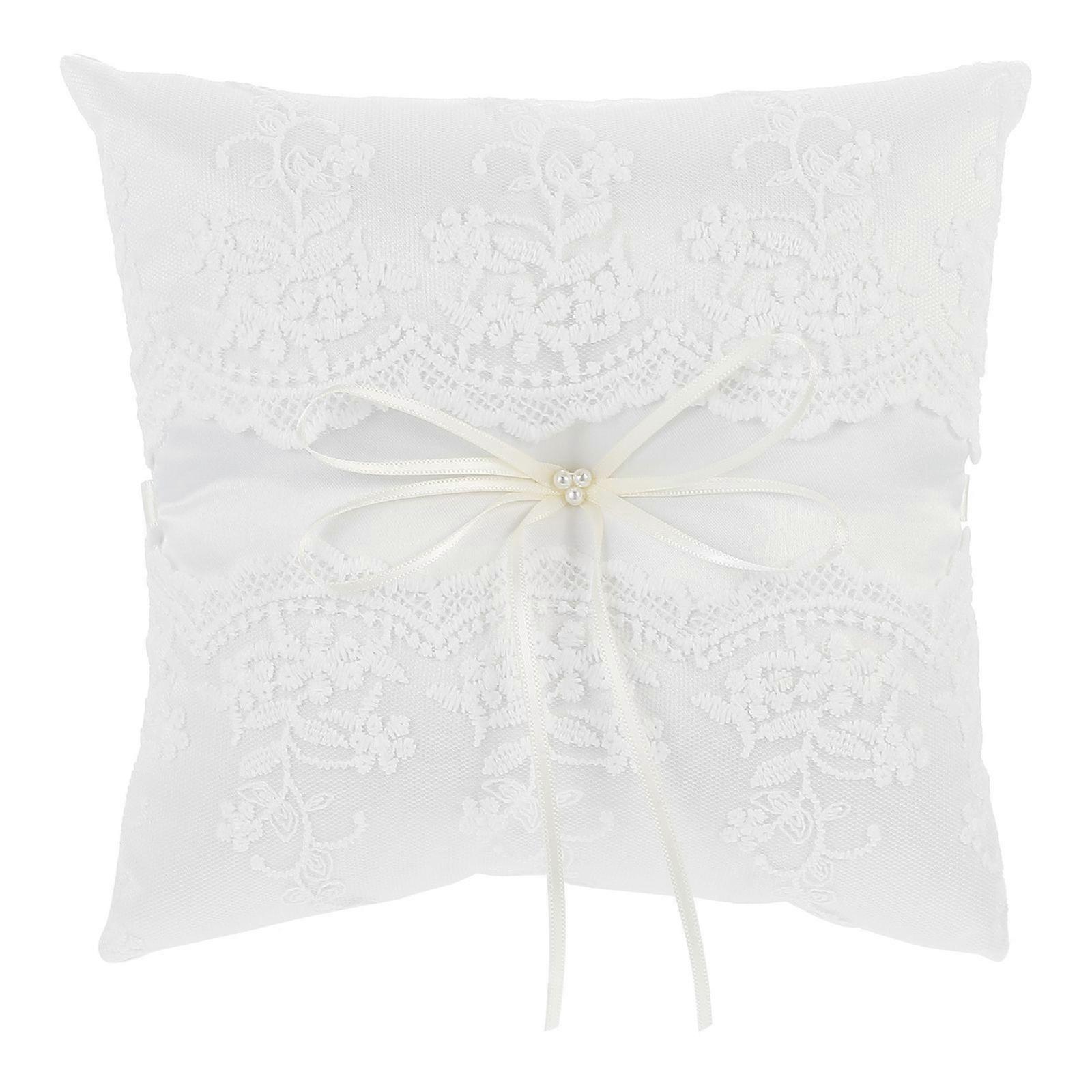 1 قطعة حلقة وسادة رومانسية خاتم وسادة حفل زفاف أقواس تصميم حامل خاتم