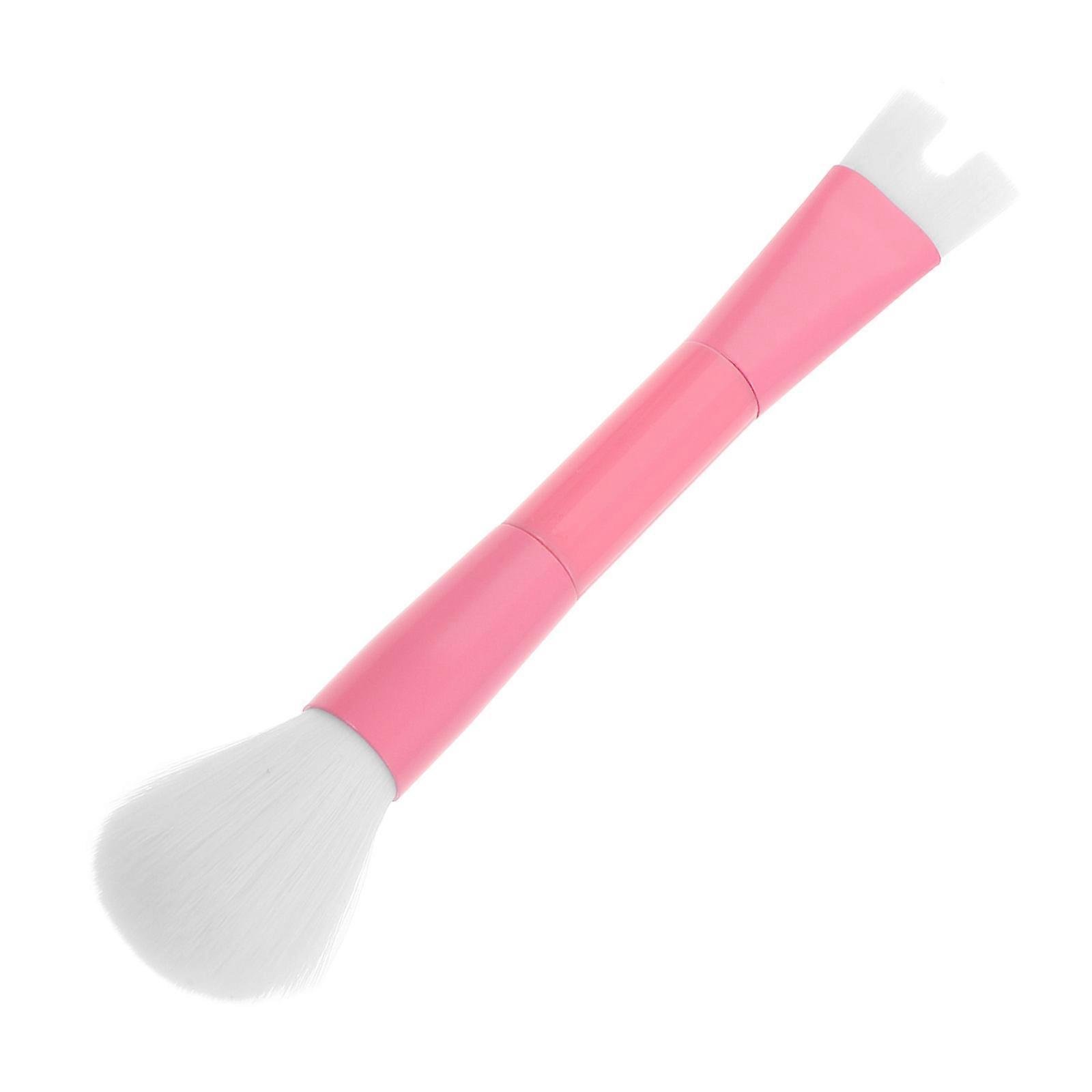 U Shaped Nose Contour Brush with Soft Bristles for Liquid and Powder Application – Versatile Makeup Tool for High Nose Bridge – Pink