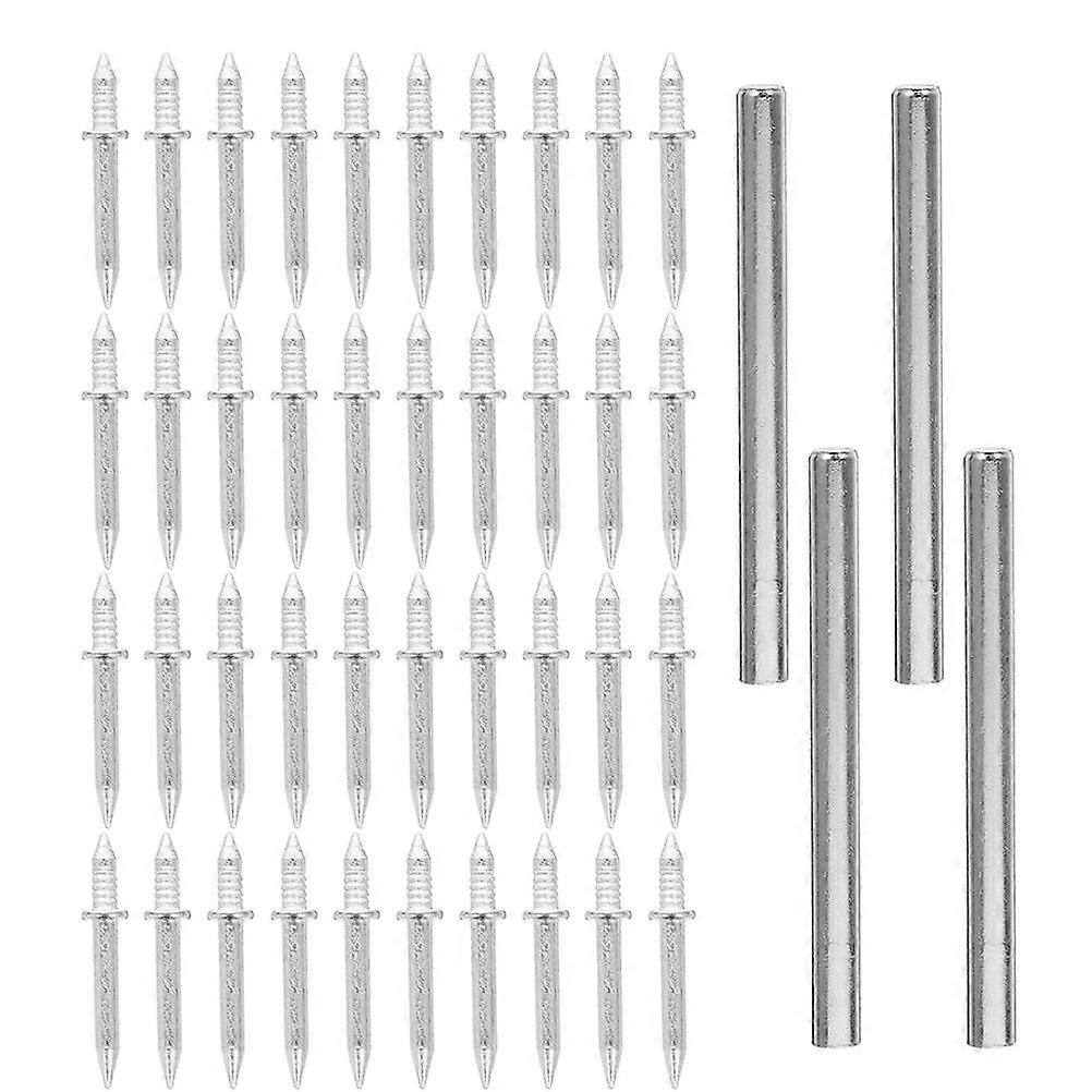 200Pcs Double Head Skirting Thread Seamless Nail Skirting Line Without Marks Nail Invisible Security Screws Equipped with 4 Nail Specific Sleeve Tool