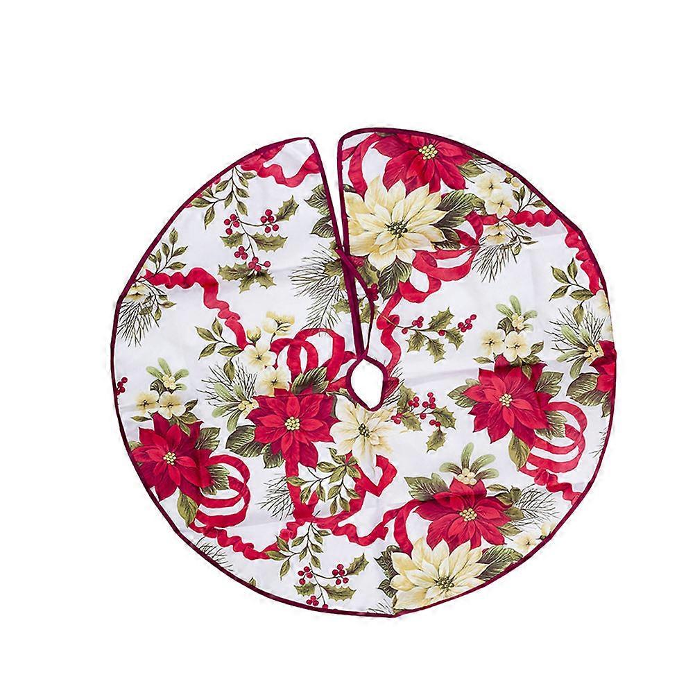 Colorful Tree Skirt Christmas Tree Skirt Multi-Colored 90cm For present Placement Tree Base Cover Fabric 1Pcs