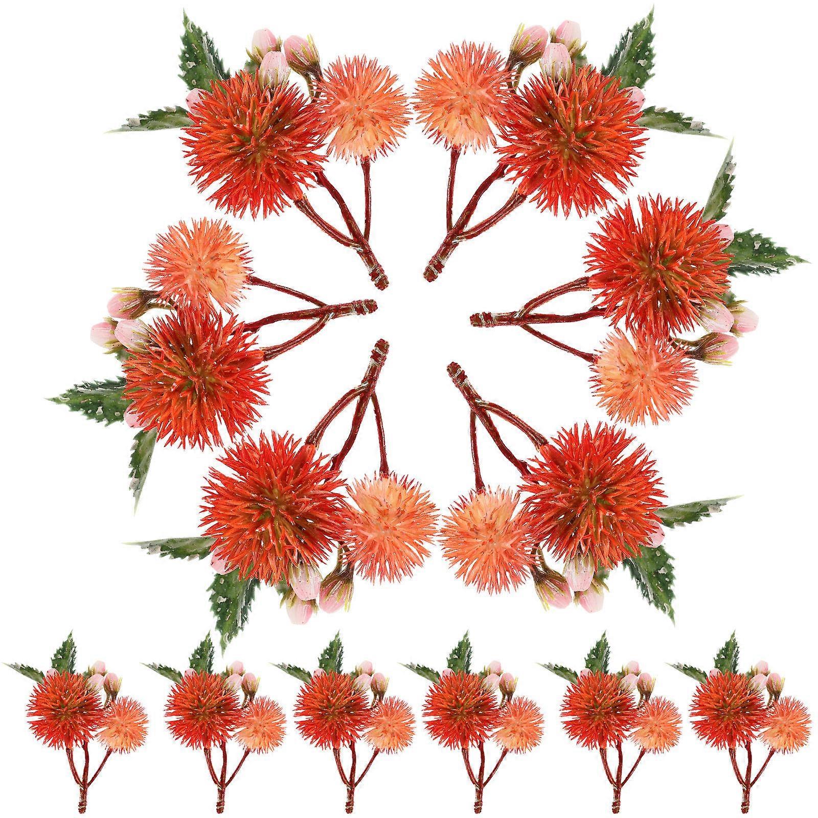 Artificial Flower Plastic Flower Heads Realistic Ball For Diy Enthusiasts Home Decor 12Set