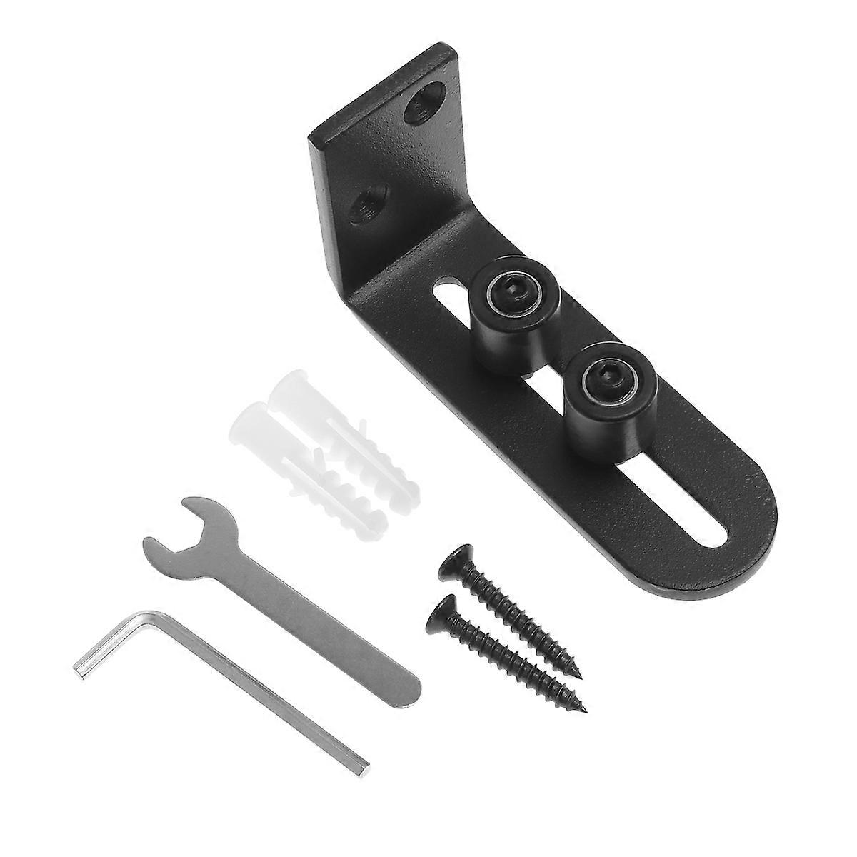 Barn Door Floor Guide Kit Carbon Steel 11.5 x 4 x 5.5cm Sliding Barn Door Smooth Operation 1Set
