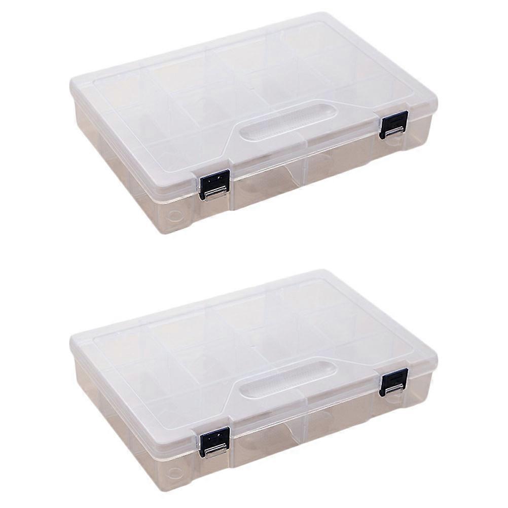 Multipurpose Storage Box Transparent Organizer Box For Tools Home Organization 30X20CM Space Saving 2Pcs