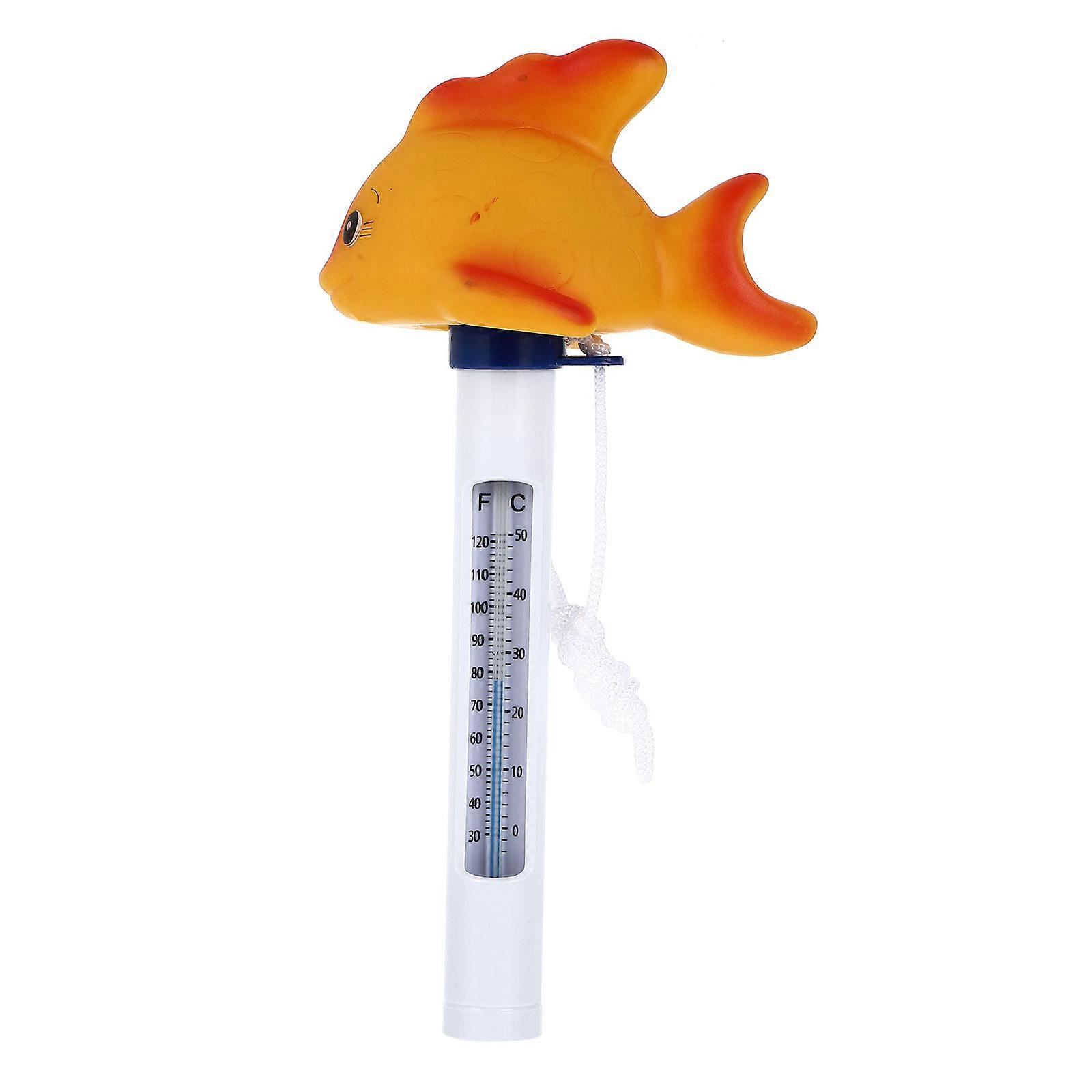 Floating Pool Thermometer Goldfish Design Accurate Water Temperature Gauge for Indoor Outdoor Pools and Fish Tanks Display Cartoon Bath Thermometer