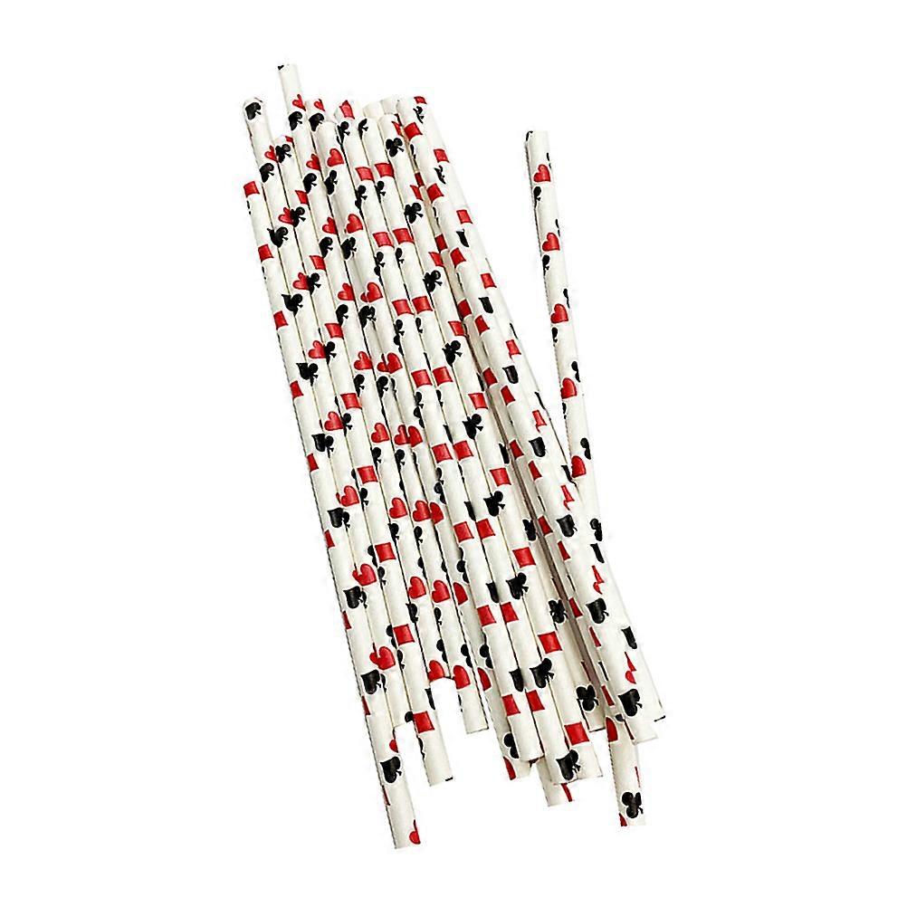 Paper Straws Drinking Tube Multi Color 19.70x0.60x0.60CM 100Pcs