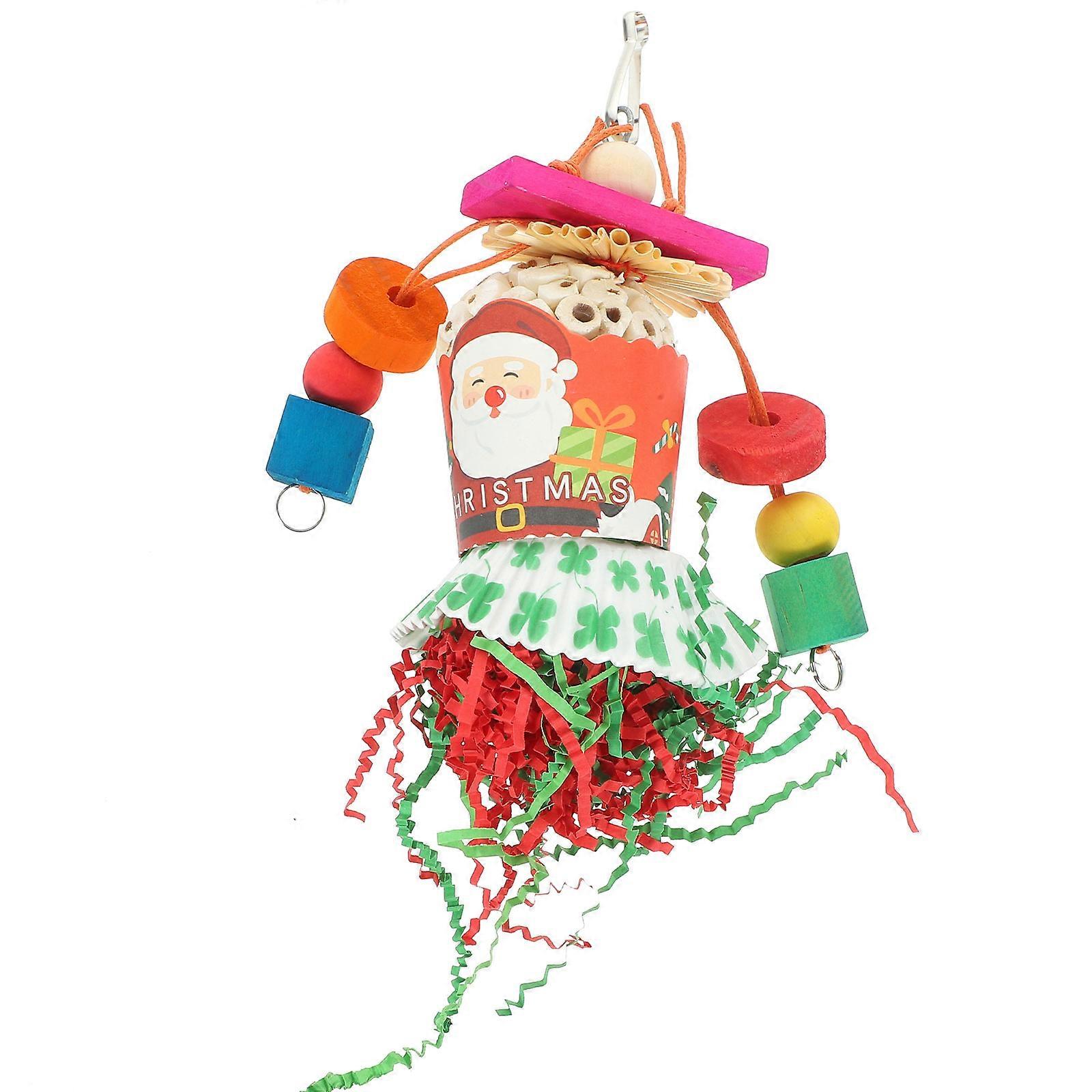 Parakeet Foraging Toy Hanging Bird Toy Parrot Teeth Grinding Novel Shape 1Set