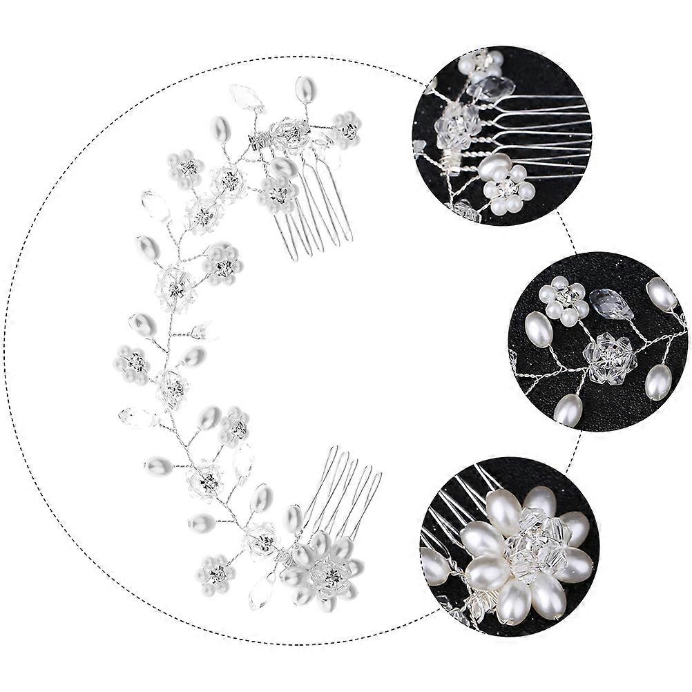 Pettine per capelli Copricapo in lega creativa per le donne accessorio da sposa in argento curvo 1 set