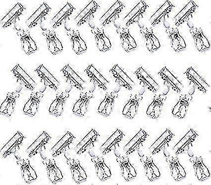 25 PCS Clear Plastic Rotatable Sign Clips for Display Stands