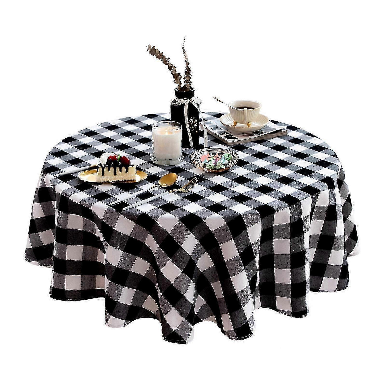 Nappe ronde pour table à manger, nappe résistante aux taches