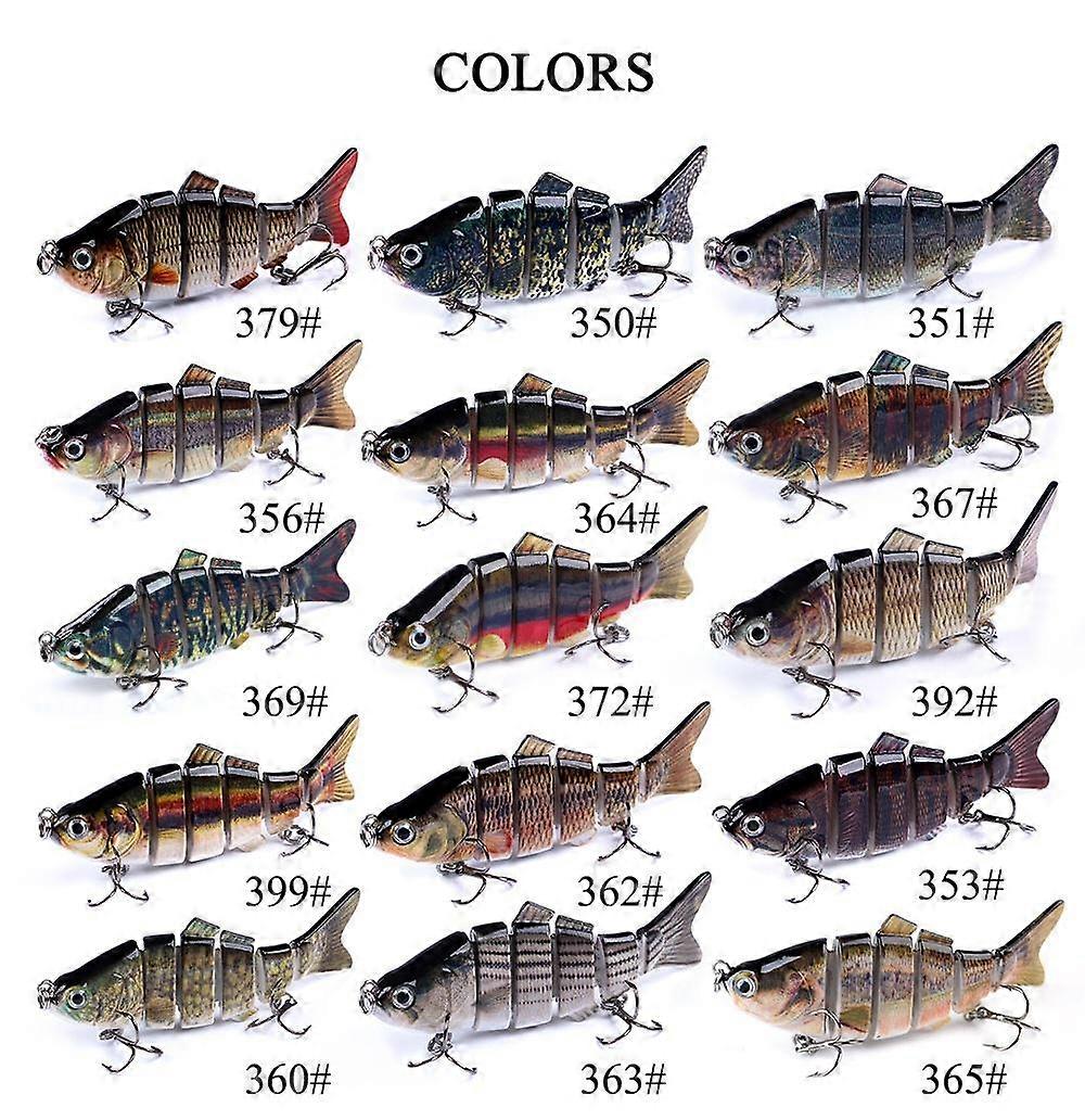 FTK 1PCS 6 Sections Hard Sinking Fishing Bass Lure Weight 20g Length 84mm