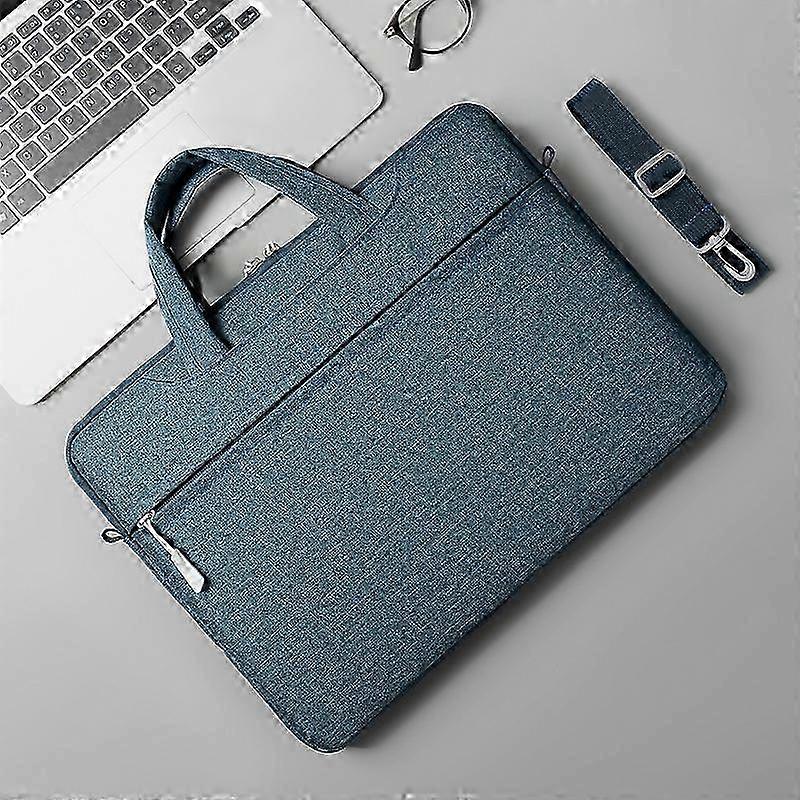 حقيبة لاب توب حقيبة كتف واحدة للنساء محمولة باليد لأبل ، هواوي ، لينوفو ، شياوكسين ، شاومي ، ASUS ، ديل ، 15.6 بوصة (أزرق غامق)