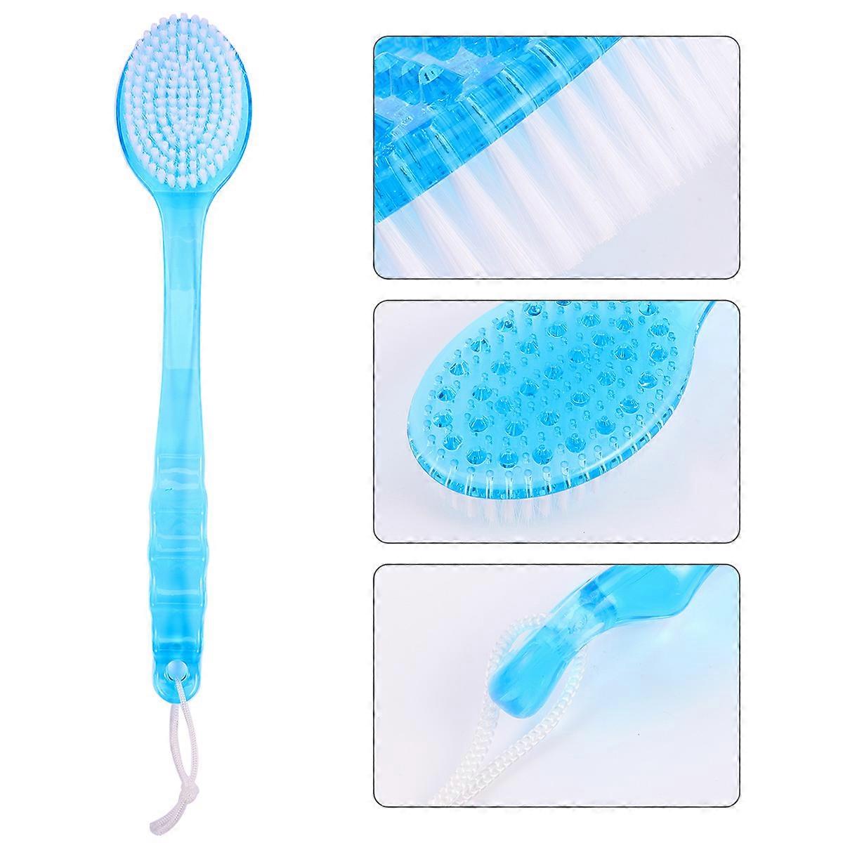 Dandruff Scalp Brush Bathing Head Cleaning Shower 2Pcs Blue Silicone Scrubbing