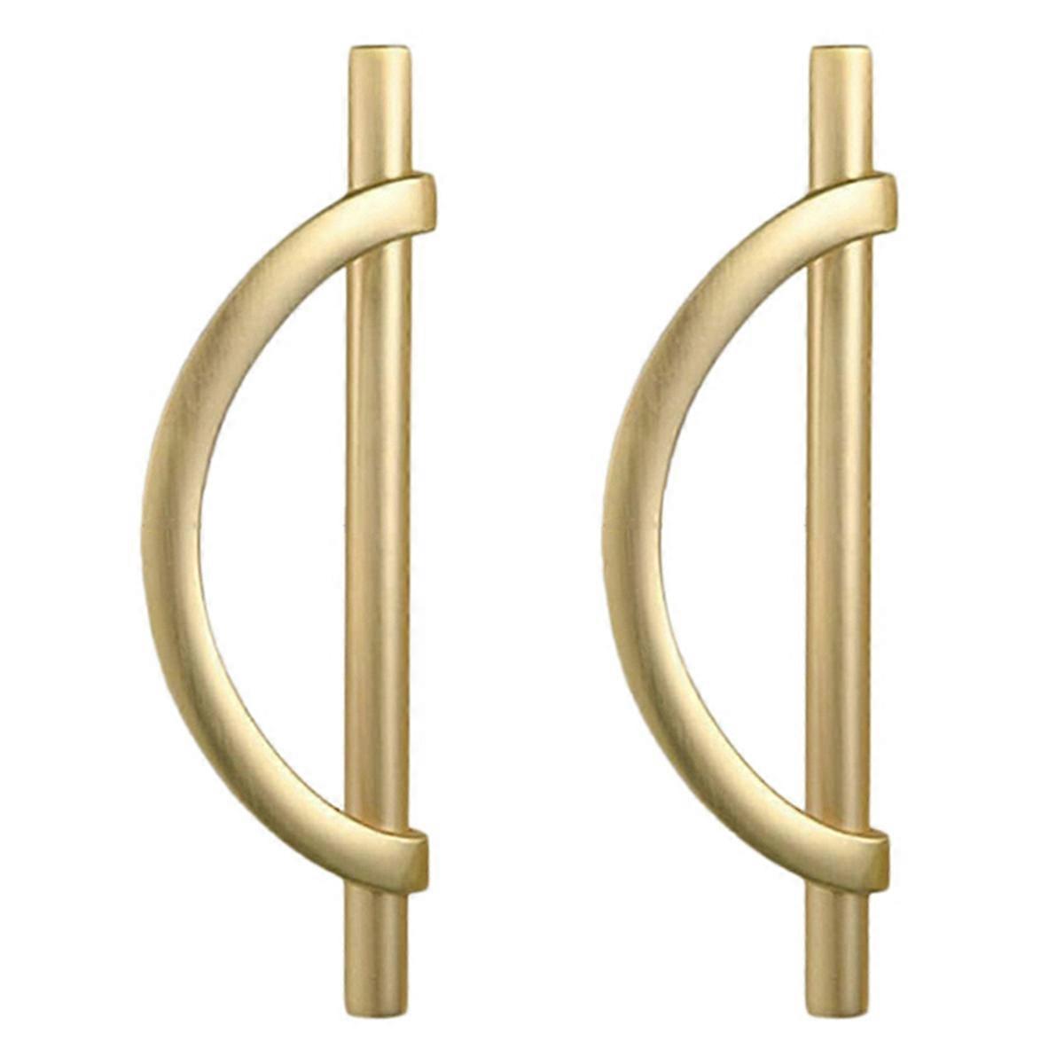 2Pcs Gold Cabinet Pulls Drawer Pulls Half Moon Shape Cabinet Pulls B