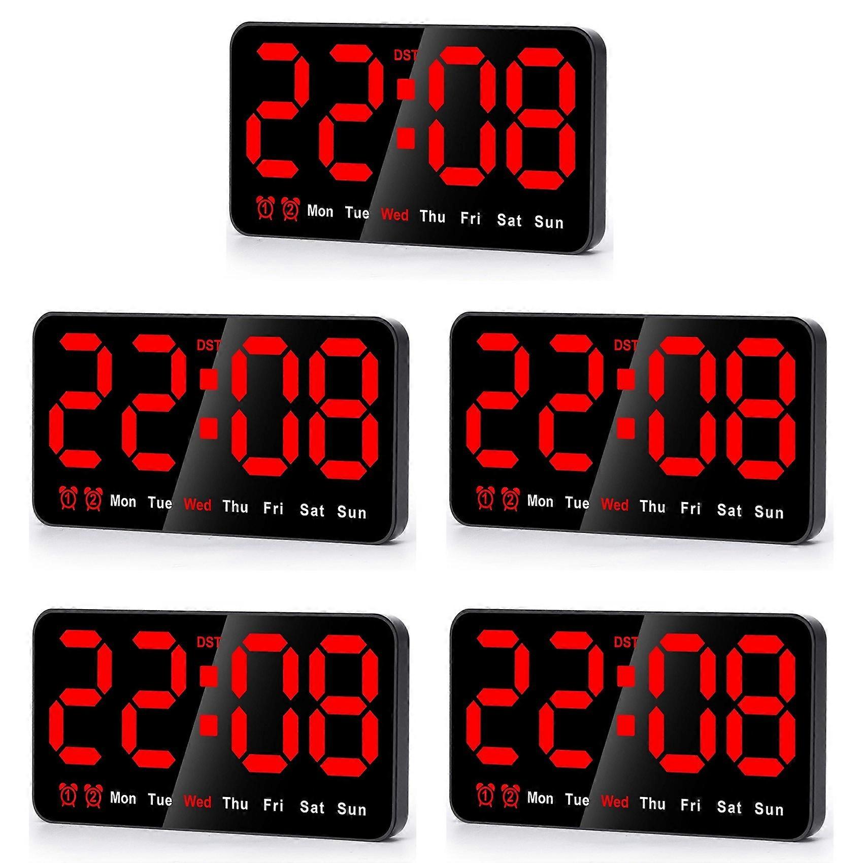 Digital Wall Clock, 9Inch LED Digital Clock(Red)