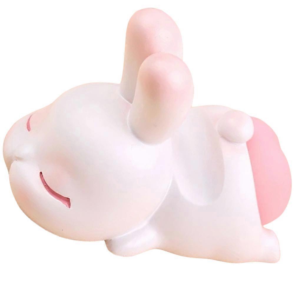 Cute Rabbit Phone Stand for Desk – Stable Cartoon Mobile Holder with Flat Bottom, Compact & Durable Desktop Decor for Friends and Family