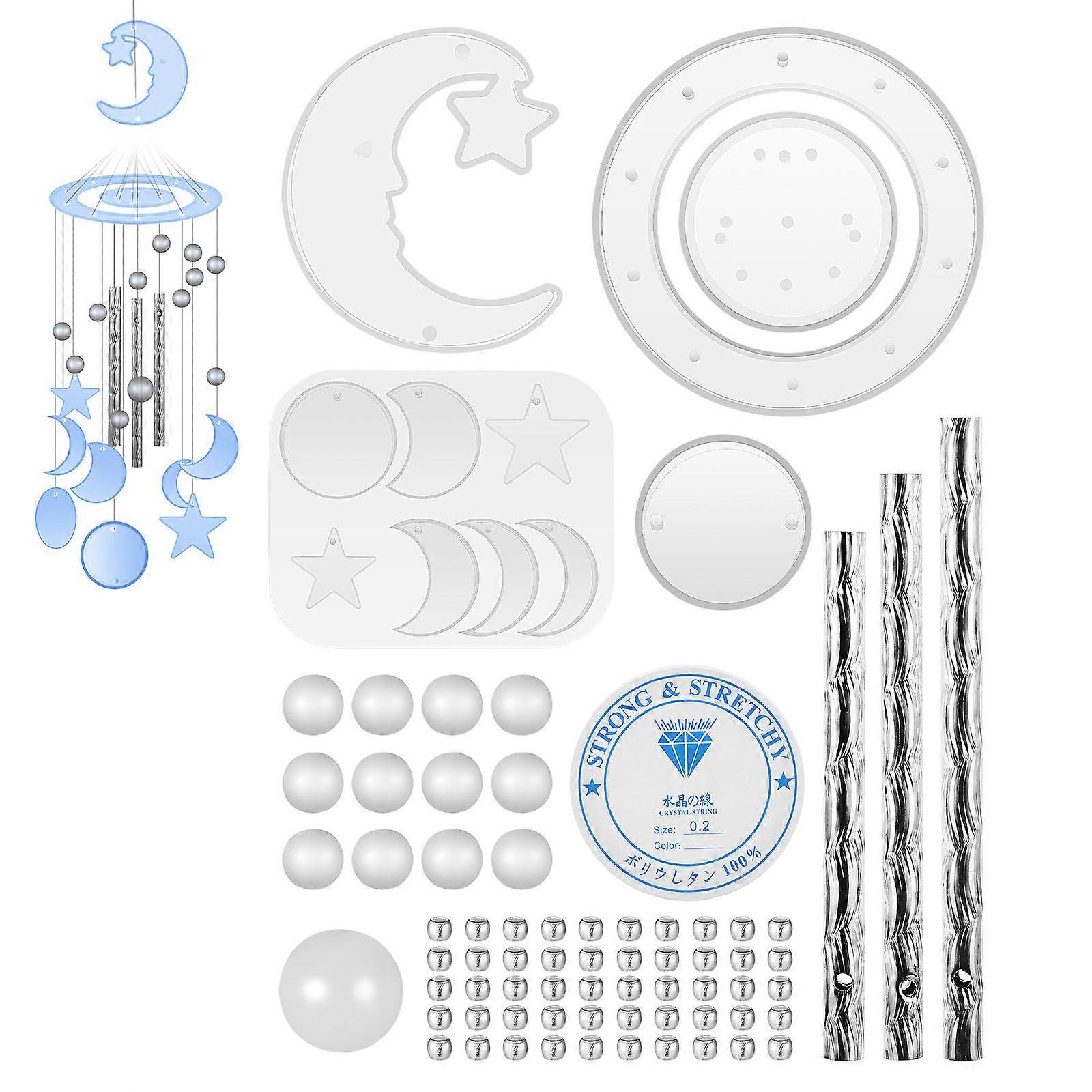 Wind Chimes Diy Silicone Mold For Outdoor Space Make Hanging Charms 1 Set