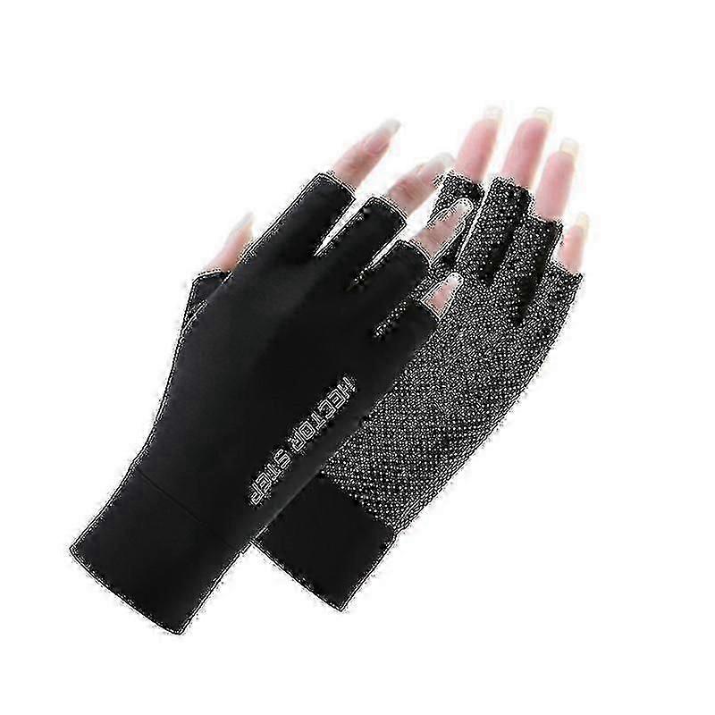 UPF 50+ قفازات شمسية بدون أصابع لغطاء يد للحماية من الأشعة فوق البنفسجية ، للنساء الصيد والقيادة وركوب الدراجات والمشي لمسافات طويلة JR2025032600111